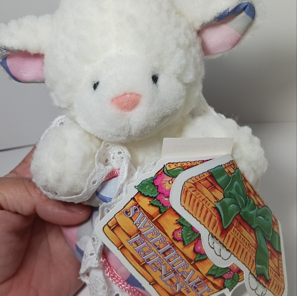 Commonwealth 1992 Plush Sweetheart Friends White Sheep Lamb Stuffed Animal - Picture 4 of 8